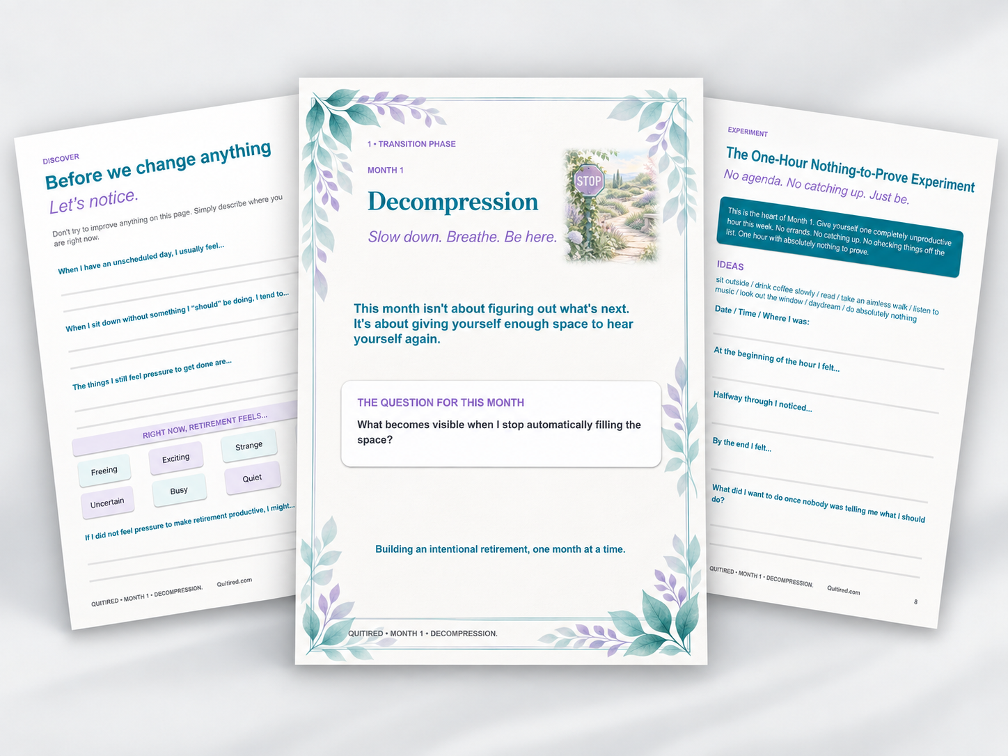 Preview of the Quitired Month 1 Decompression Companion